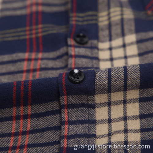 Classic 100% cotton flannel shirt in winter